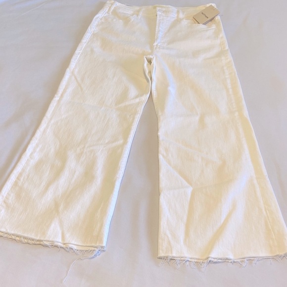 Mother The Hustler Ankle Fray"  mid-rise cropped wide leg w/fray hem Size 33x29 - Picture 11 of 16